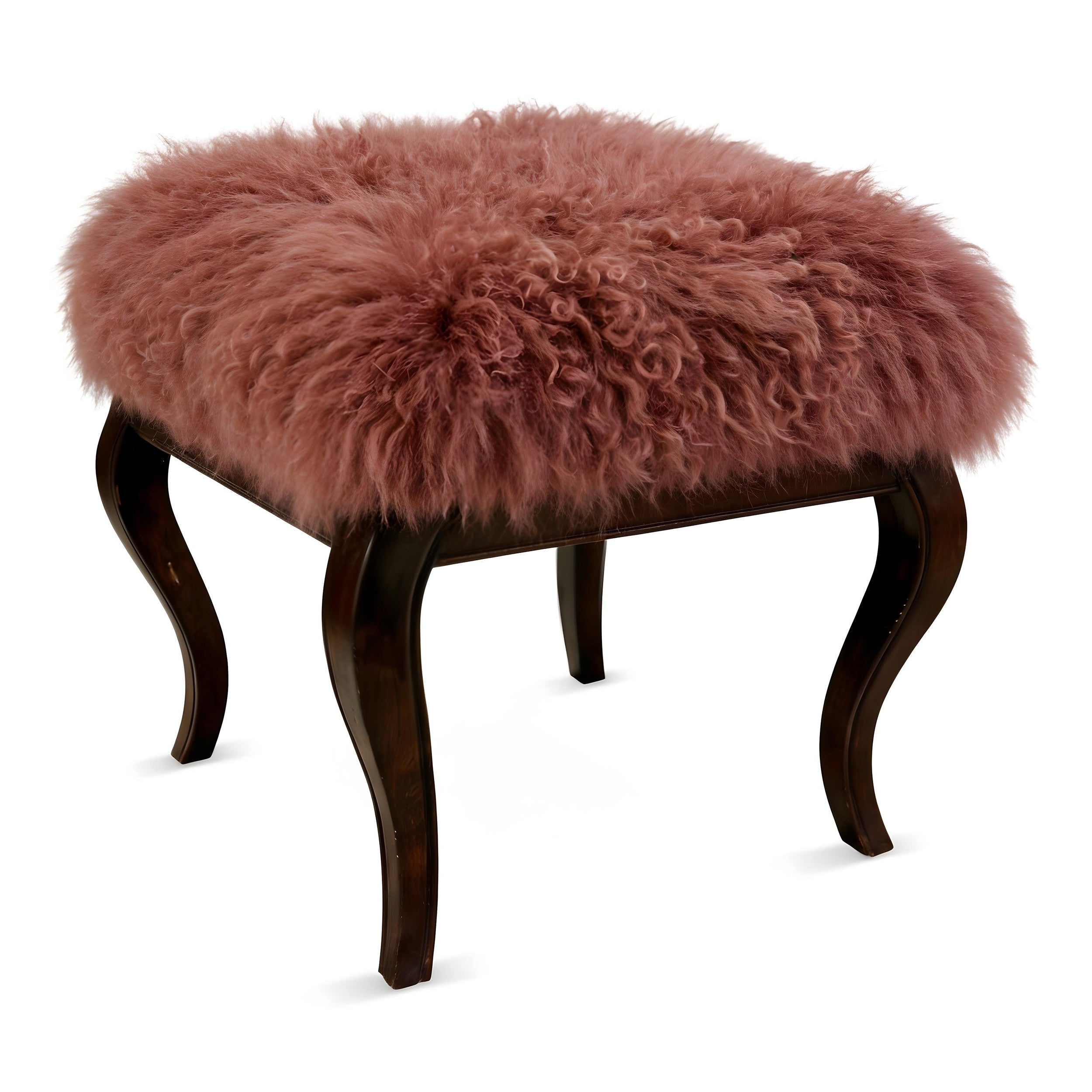 Tibetan Sheep Foot Stool - Dusty Rose Ottomans