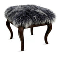 Tibetan Sheep Foot Stool - Grey Tipped Ottomans