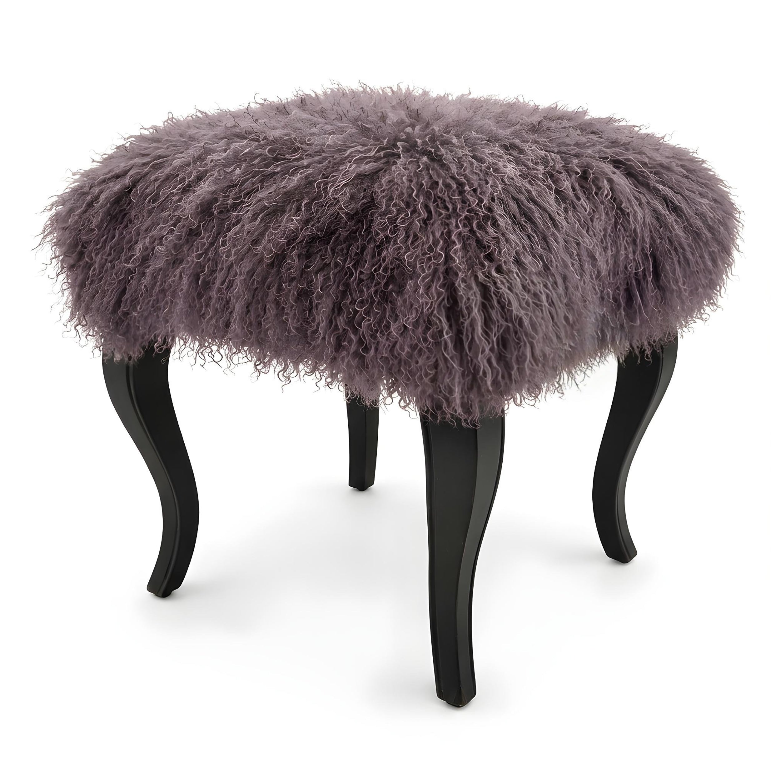 Tibetan Sheep Foot Stool - Mauve Ottomans