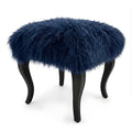 Tibetan Sheep Foot Stool - Nautical Blue Ottomans