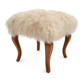 Tibetan Sheep Foot Stool - Offwhite Ottomans