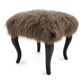 Tibetan Sheep Foot Stool - Pewter Ottomans