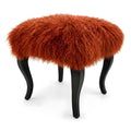 Tibetan Sheep Foot Stool - Rust Ottomans