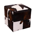Tricolor Cloudy Cowhide Pouf