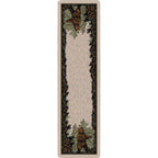 Image of an area rug, Twin Bears - Green (also see as Taupe)