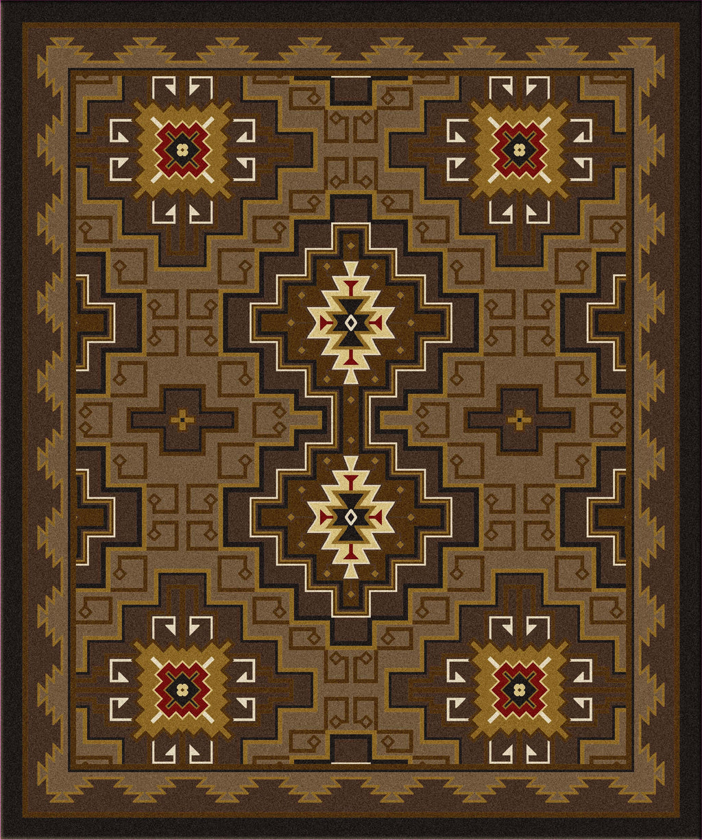 Image of an area rug, Two Sisters - Chestnut