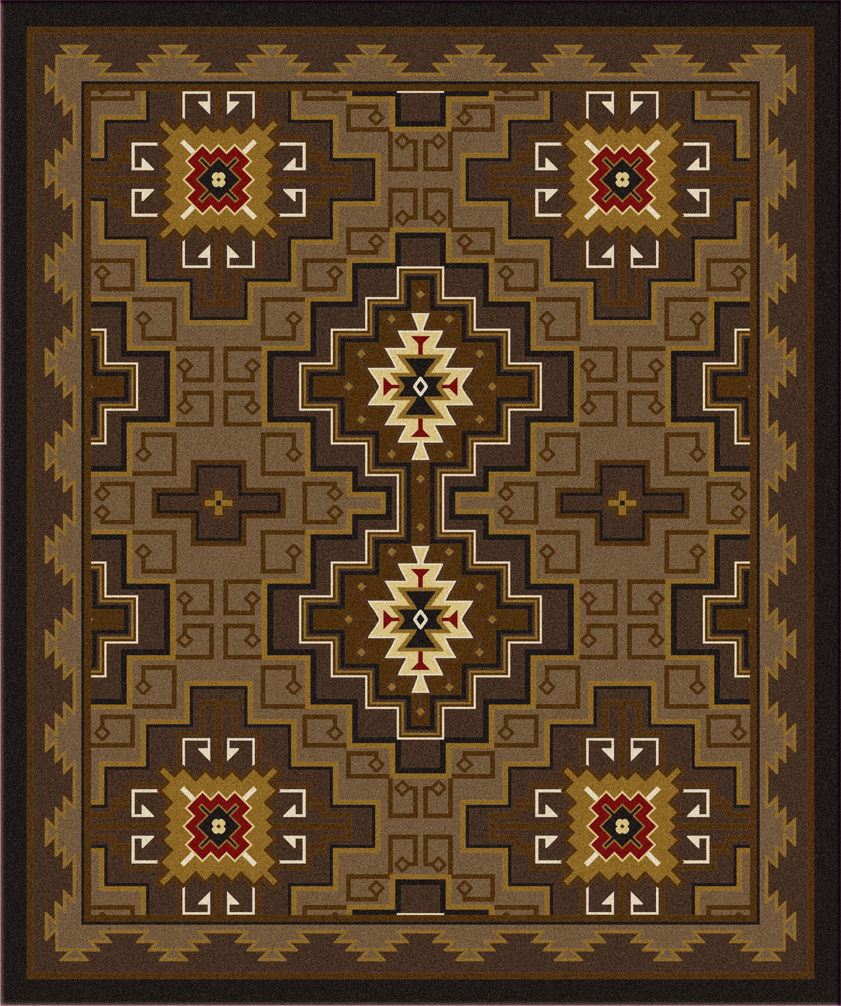 Image of an area rug, Two Sisters - Chestnut