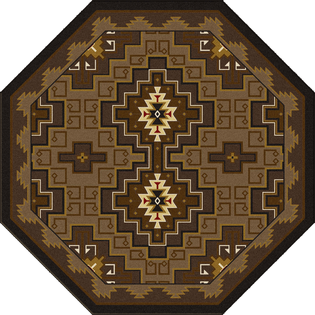 Image of an area rug, Two Sisters - Chestnut