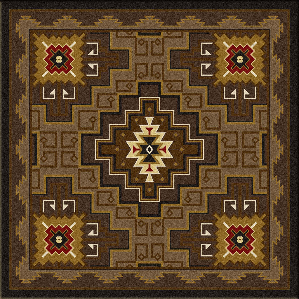 Image of an area rug, Two Sisters - Chestnut