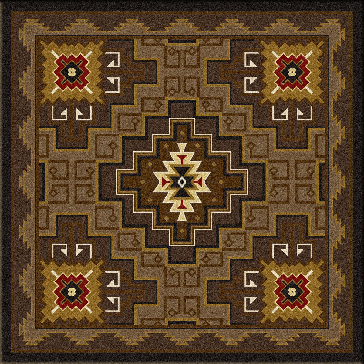 Image of an area rug, Two Sisters - Chestnut