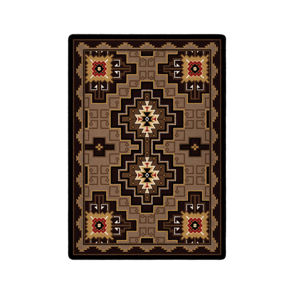 Image of an area rug, Two Sisters - Chestnut