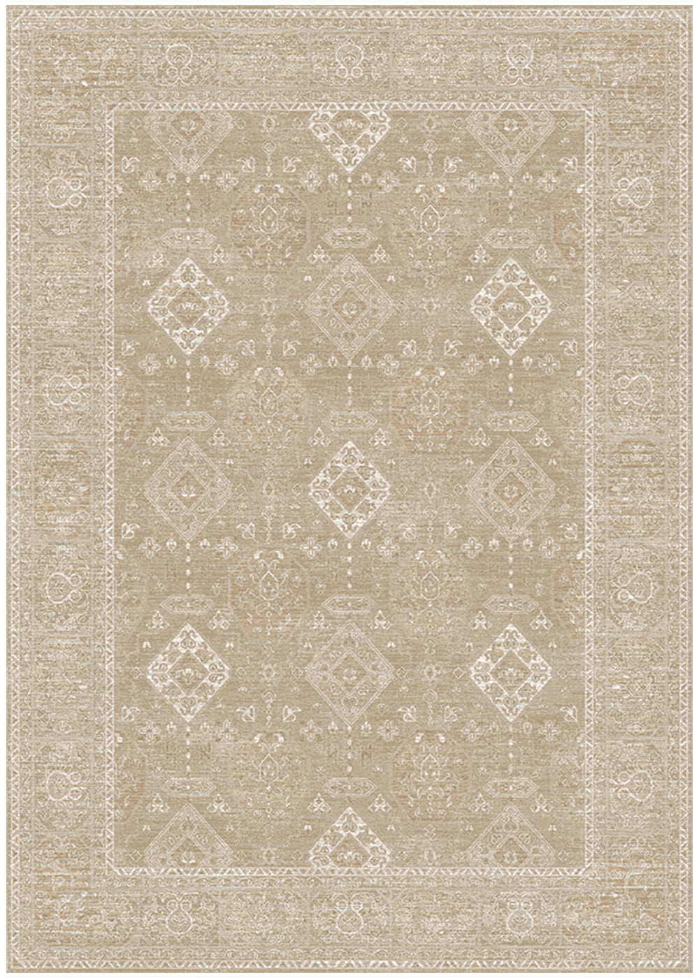 Vintage Damascus Antique Area Rug