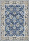 Vintage Damascus Navy Area Rug