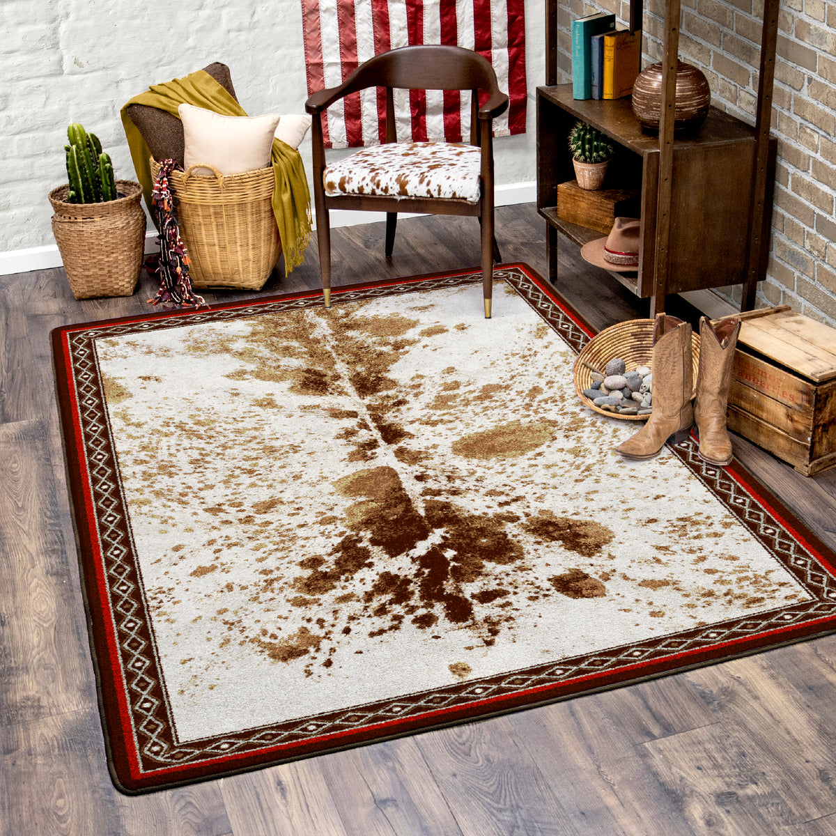 Image of an area rug, Vaquero - Spotted Brindle