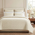 Velvet Diamond Quilt - Cream Quilt