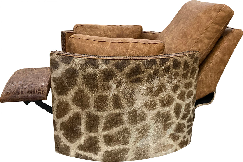 Giraffe Wild Exotic Safari Swivel Recliner