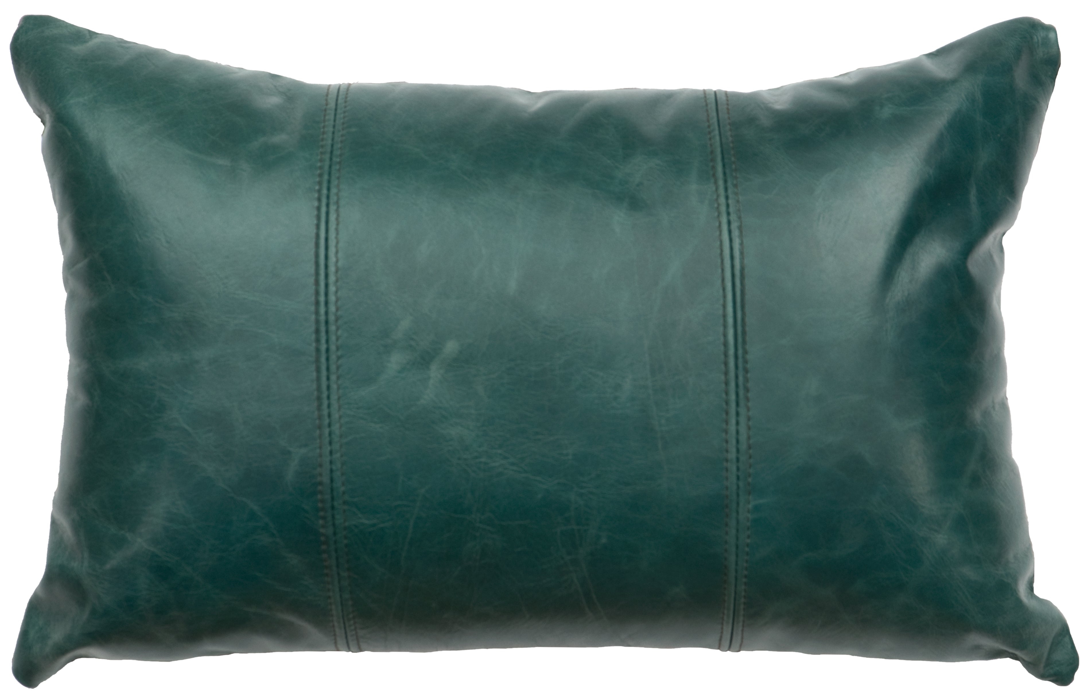 Mountain Sierra III Leather Pillow - 12x18 - Fabric Back