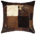 Four Square Hair on Hide Pillow - 16x16