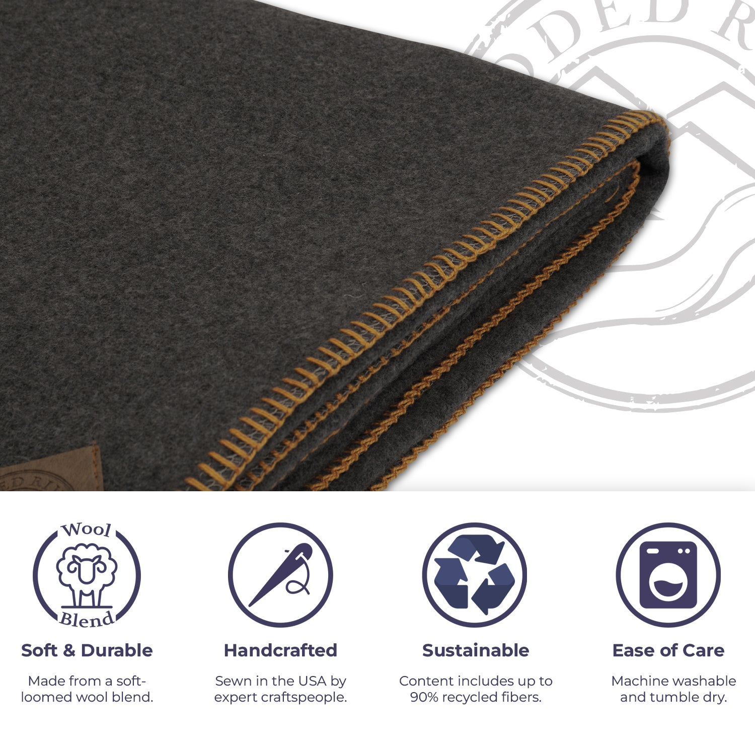 Solid Greystone Gold Throw