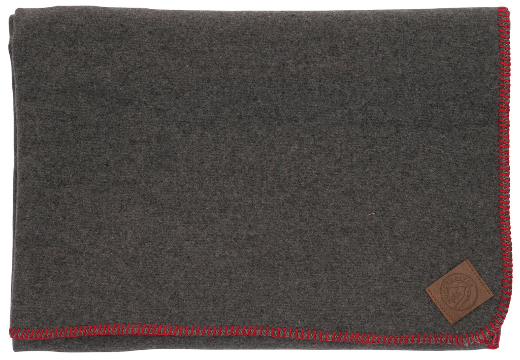 Solid Greystone Red Throw