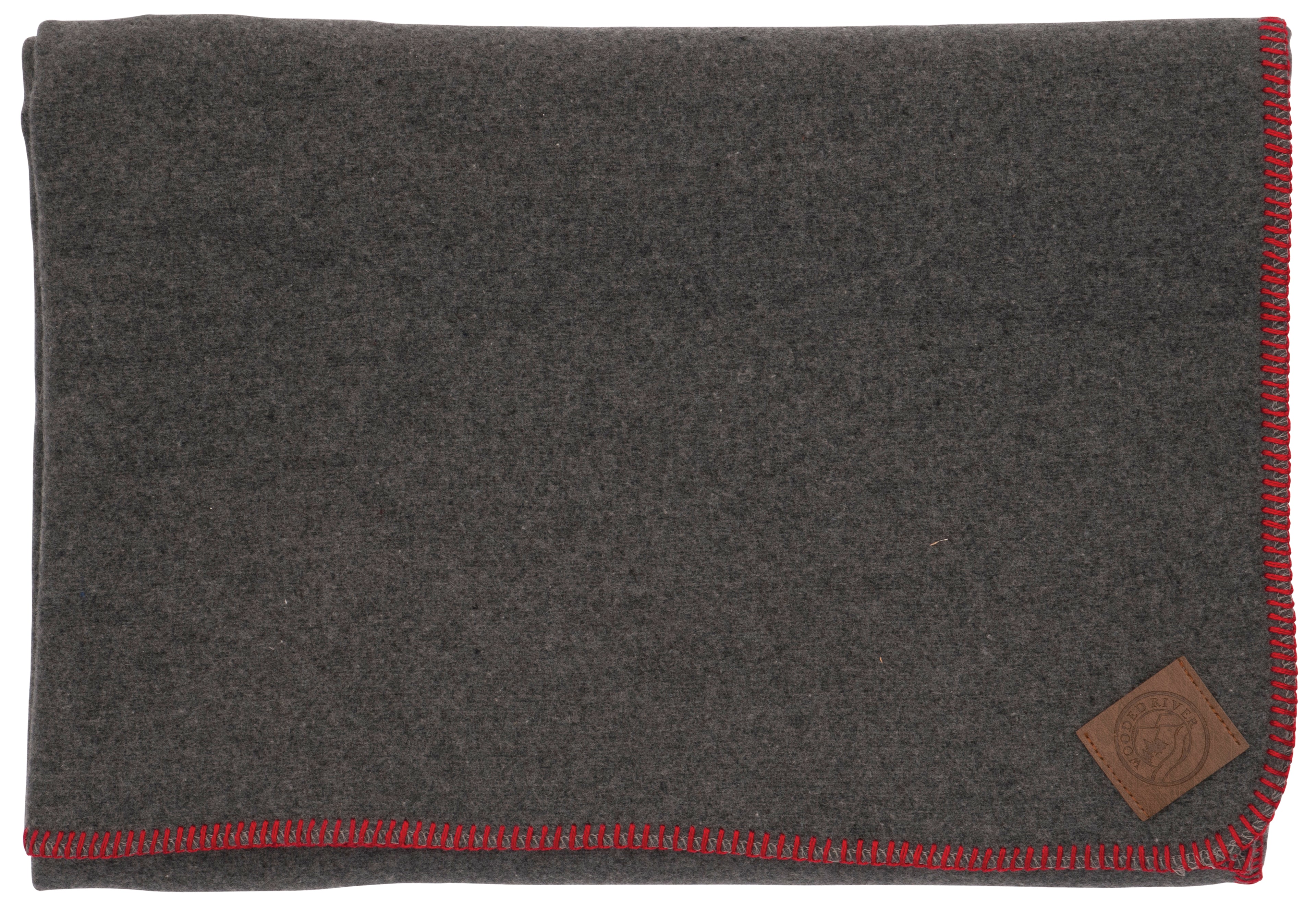 Solid Greystone Red Throw