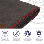 Solid Greystone Red Throw