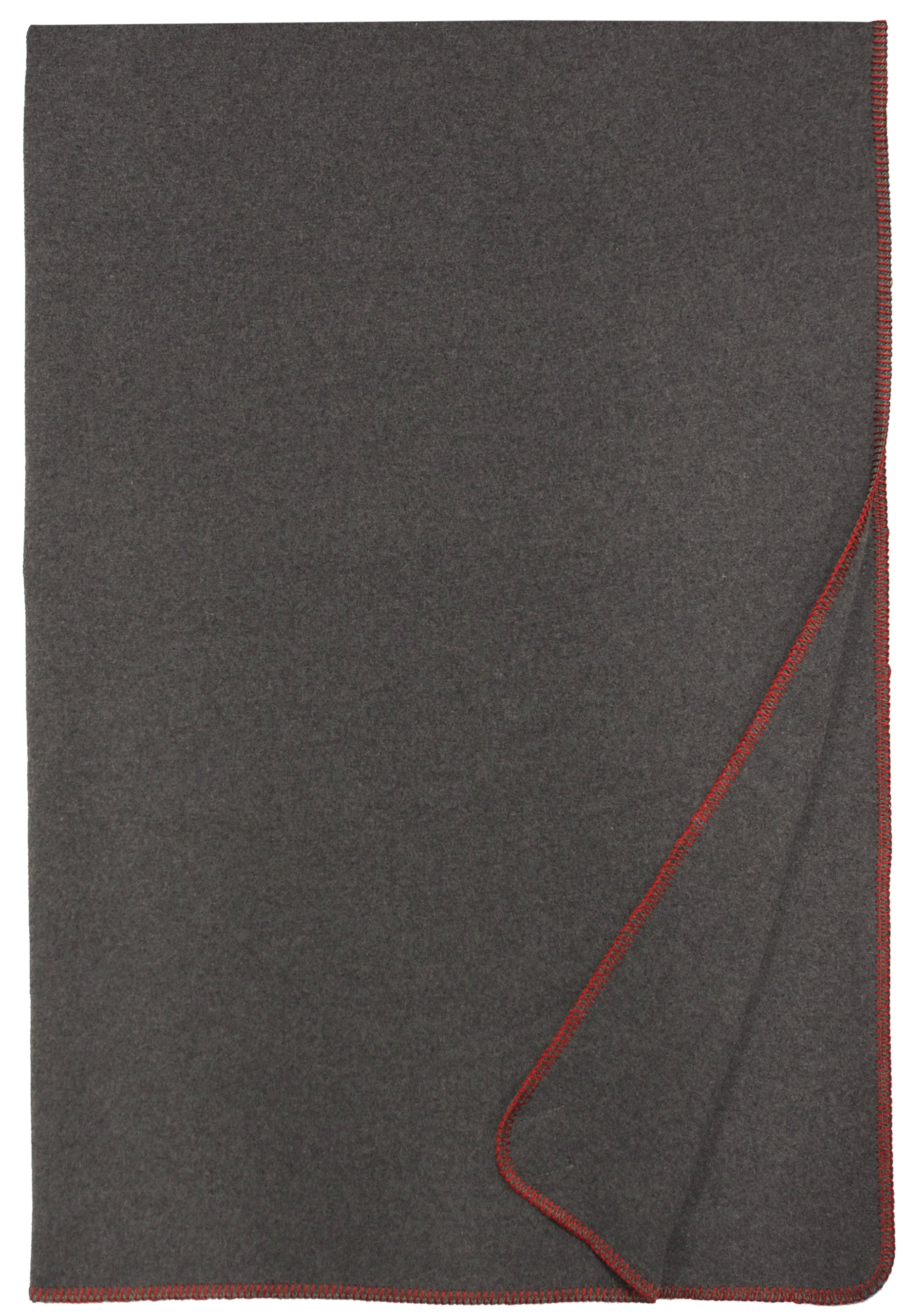 Solid Greystone Red Throw