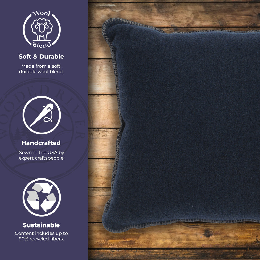 Solid Midnight Pillow - 20x20