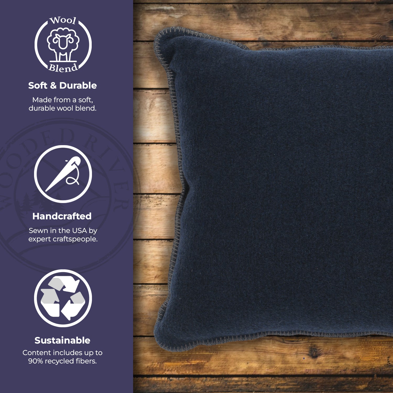 Solid Midnight Pillow - 20x20