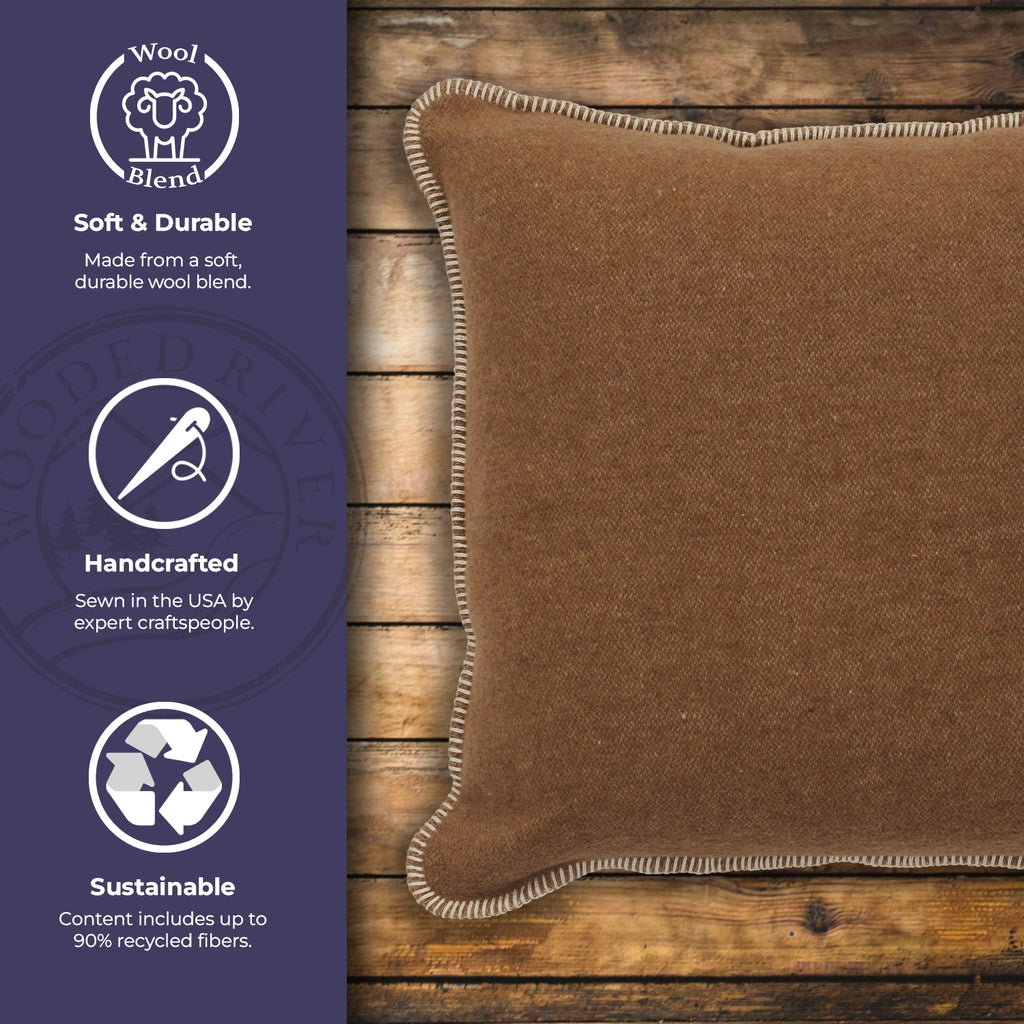 Solid Camel Pillow - 20x20
