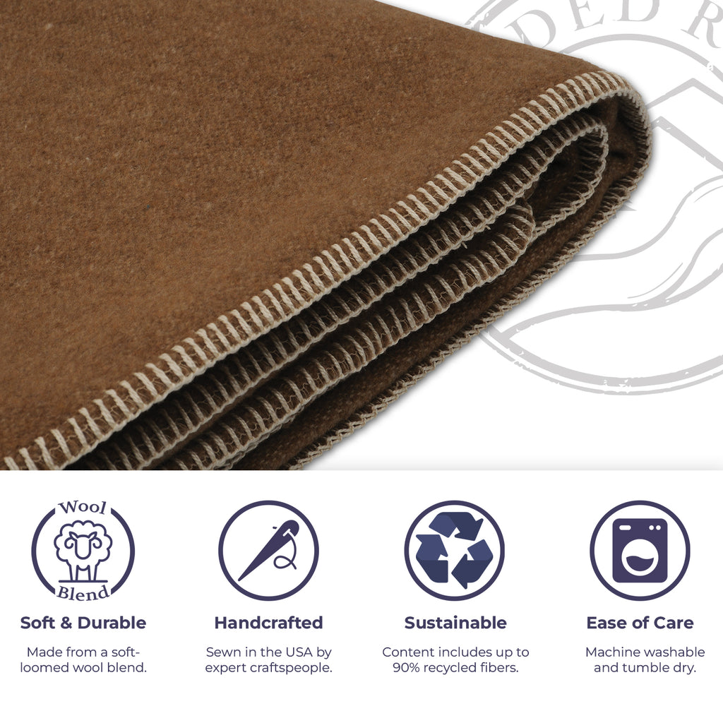 Solid Camel Throw