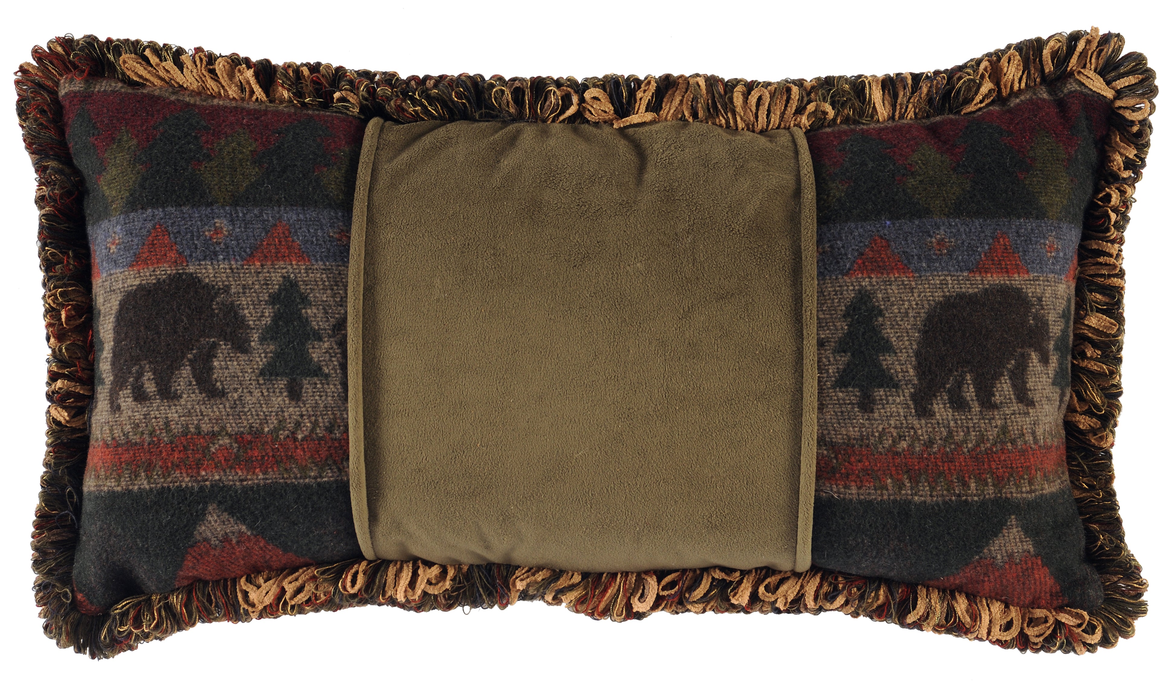 Cabin Bear Decor Pillow - 14x26