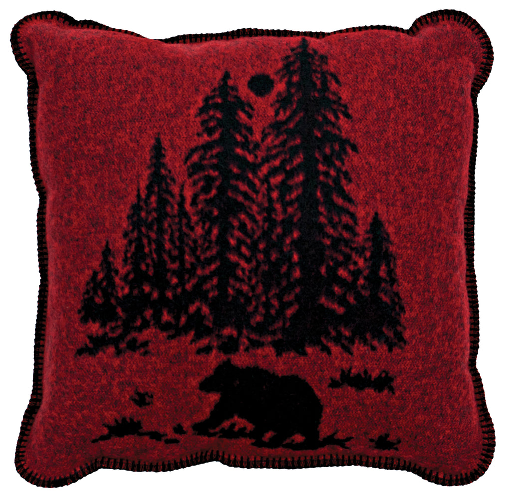 Wooded River Bear Pillow - 20x20