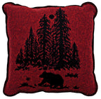Wooded River Bear Pillow - 20x20