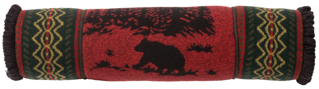 Wooded River Bear Decor Pillow - 6x26
