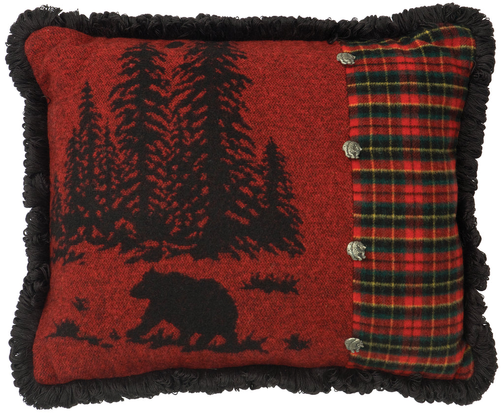 Wooded River Bear Decor Pillow - 16x20