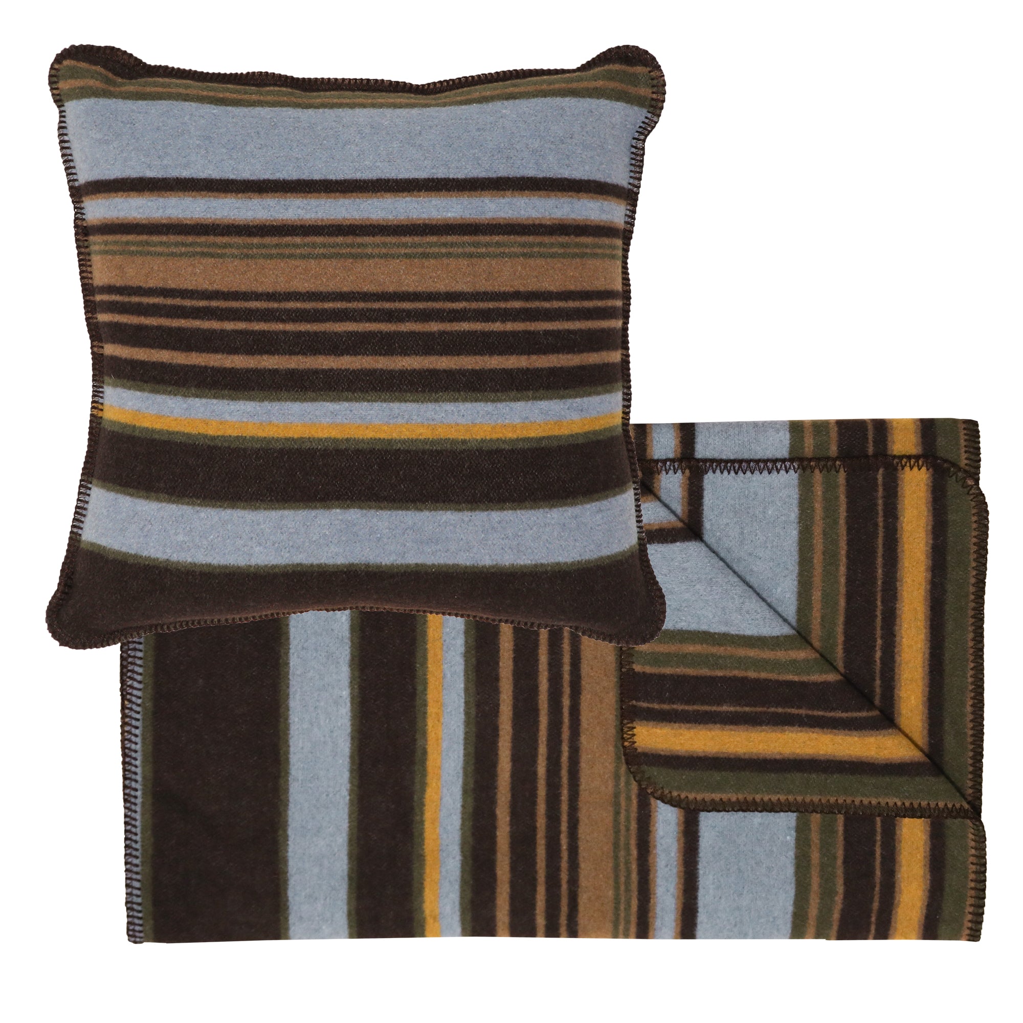 Hudson Earth Bed Scarf & Pillow Set