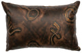Hitchin' Post Desert Leather Pillow - 12x18 - Fabric Back