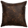 Hitchin' Post Desert Leather Pillow - 16x16 - Fabric Back