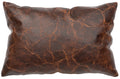 Timberlake Maple Leather Pillow - 12x18 - Fabric Back