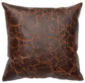 Timberlake Maple Leather Pillow - 16x16 - Fabric Back