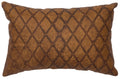 Latigo Leather Pillow - 12x18 - Fabric Back