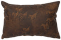 Lariat Leather Pillow - 12x18 - Fabric Back