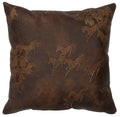 Settler Leather Pillow - 16x16 - Fabric Back