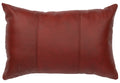 Salvaor Caboose Leather Pillow - 12x18 - Fabric Back