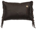 Yellowstone III Leather Pillow - 12x18 - Fabric Back