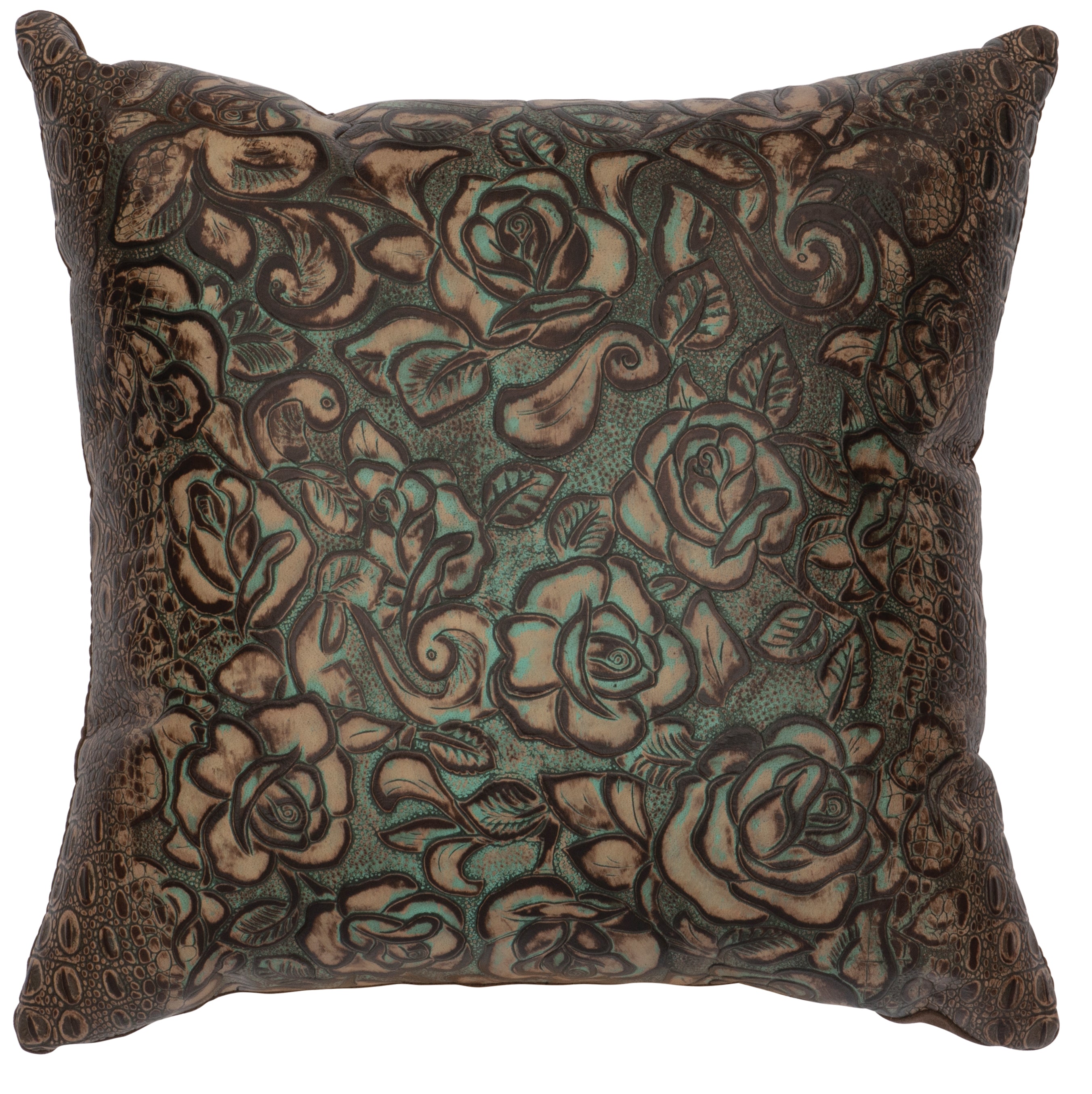 Sundance Leather Pillow - 16x16 - Leather Back