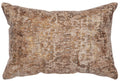 Allure Leather Pillow - 12x18 - Fabric Back