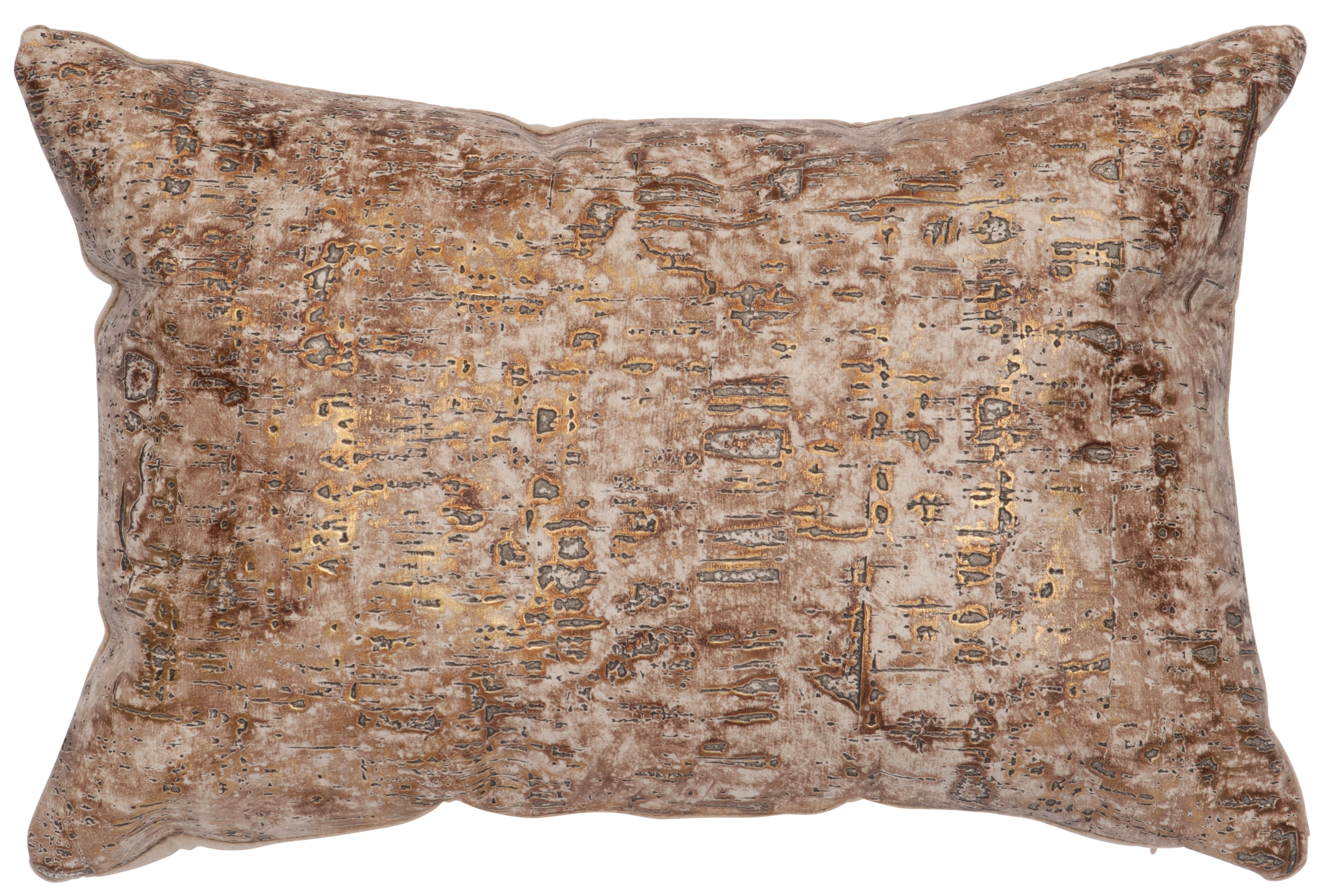 Allure Leather Pillow - 12x18 - Fabric Back