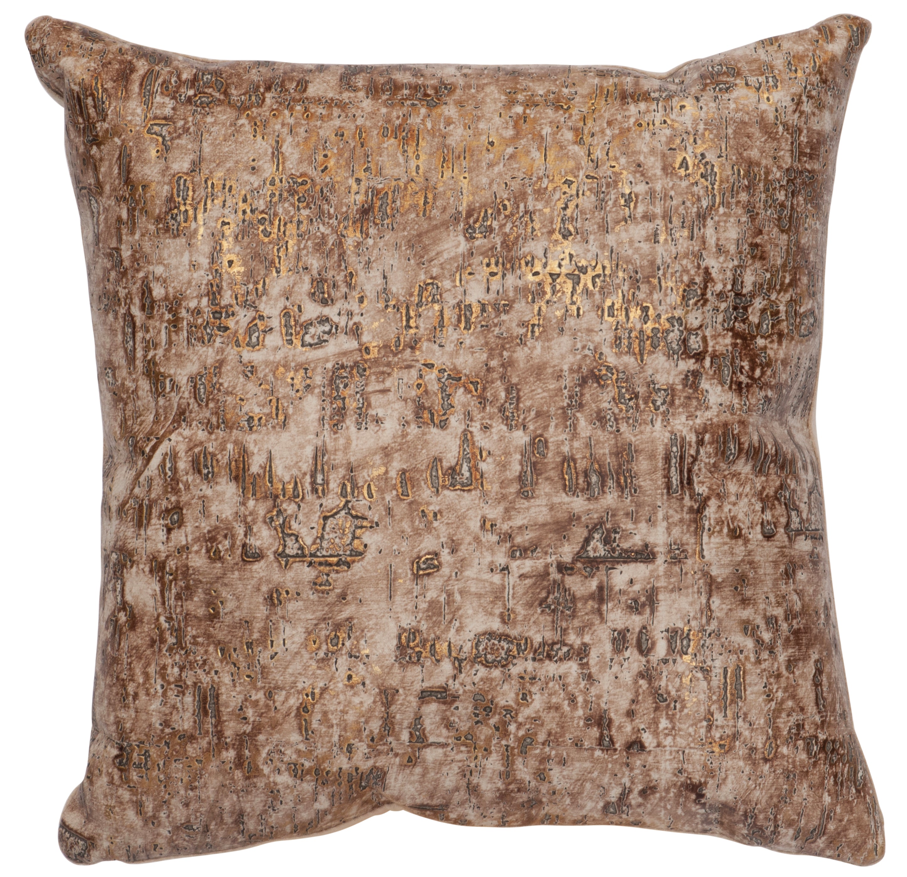 Allure Leather Pillow - 16x16 - Fabric Back